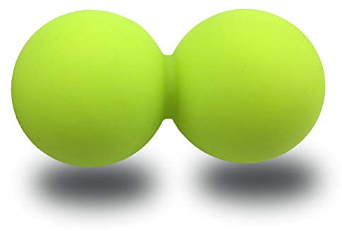 EliteShine Double Lacrosse Massage Ball for Myofascial Trigger Point Release & Deep Tissue Massagefor Physical Therapy, Muscle Relaxer, Acupoint Massage (Material: Silicon, Briliant Green)