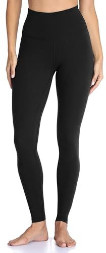 Colorfulkoala Women's High Waisted Tummy Control Workout Leggings Full Length Ultra Soft Yoga Pants 28 (S, Black)