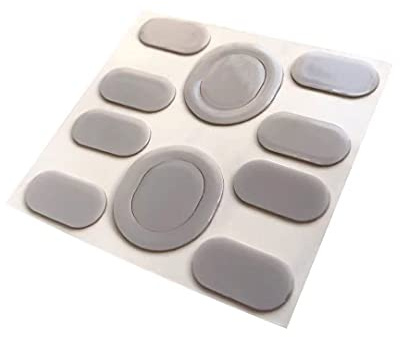 LZYDD Mouse Skates Pads for Logitech G203 LIGHTSYNC Wired Gaming Mouse / G102 / G PRO (Pack of 2, Grey)