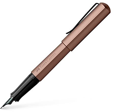 Faber-Castell 150580 - Füller Hexo, Federbreite M, bronze, 1 Stück