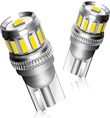 AUTOONE 194 LED License Plate Light 300% High Brightness T10 168 2825 W5W Bulbs for Dome Map Door Courtesy Interior Car 6500K White, Pack of 2