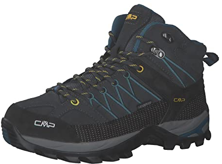 CMP Herren Rigel Mid Trekking Wp Walking Shoe, Antracite-Deep Lake, 43 EU, 3Q12947