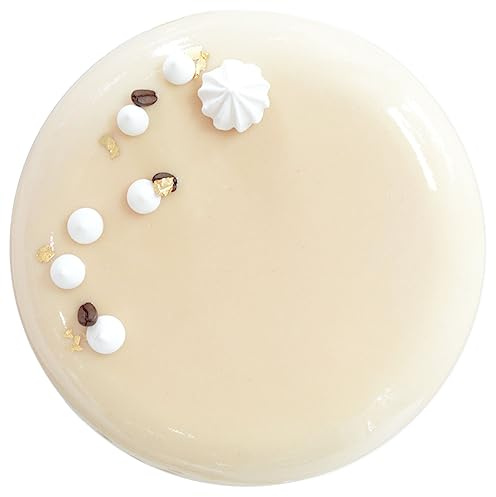 SCRAP COOKING - Moule à Entremets Rond « Essentiel » - Moule Silicone Dôme 3D - ⌀ 21 cm - Qualité Professionnelle - Pâtisserie, Dessert, Gâteau - Avec Recette - Blanc - 2890