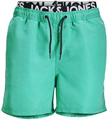 JACK & JONES Jjiaruba Jjswimshorts AKM DB WB Solid herrtröja, Biscay grön, XL