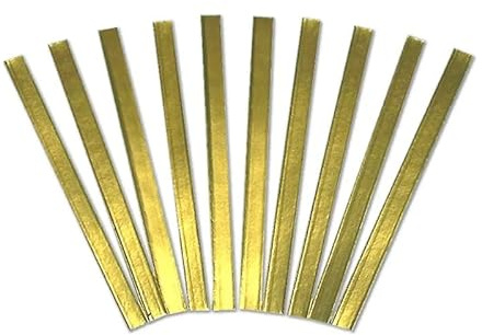 Generisch Verschlussstreifen 11cm Gold 1000 Stück Clipbänder Beutelverschlüsse Clipbandverschlüsse