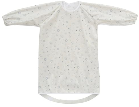 Little Dimsum Allt-i-ett avvänjningshaklapp med långa ärmar, vattentät, unisex, för barn från 6 månader till 3 år (djur)