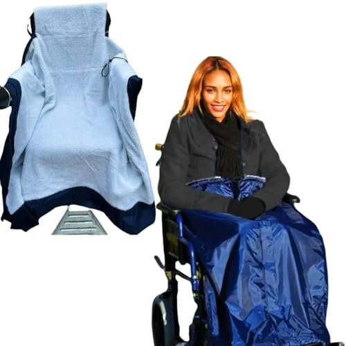 Fonakei Wasserdichte Rollstuhldecke XXL,FleecegefüTterte Decke FüR Elektromobile, HäLt Die Beine Warm, Passend FüR Sitze Mit Einer Maximalen Breite Von 56 Cm (Vakuumverpackt)