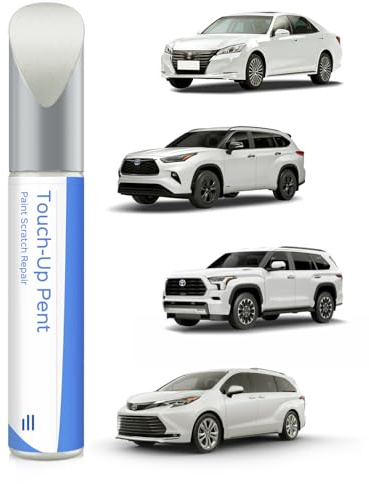 089 Wind Chill Pearl Tricoat Stylo de retouche pour Toyota – Correspondance exacte des éclats et des Rayures