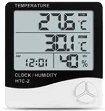 Higrómetro Digital, Termómetro con Sonda Externa Impermeable para Temperatura Interior y Exterior, Monitoreo de Humedad, Calendario, Alarma, Mesa o Montaje en Pared