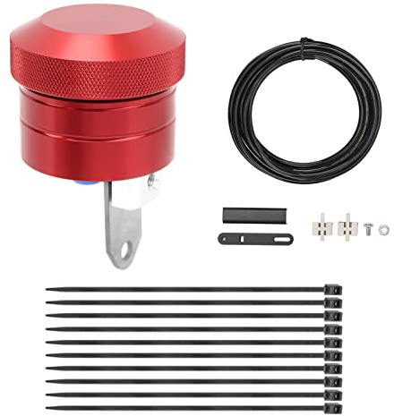 Motorrad Kettenöler, Motorrad Schmiersystem Kettenschmiergerät Motorrad Schmiersystem mit verlängerten Halterungen Motorrad Ölschale Teil, Modifiziertes Zubehör (Rot)