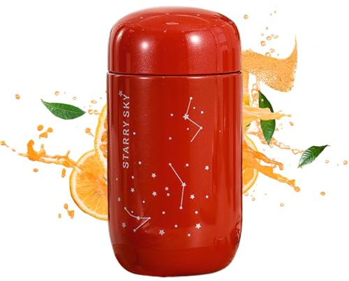 Gourde thermique - Bouilloire Mini étoilée à | Portable avec double paroi et isolation sous vide pour boissons chaudes et froides, idéal pour la salle de sport, l'école, le camping, les voyages