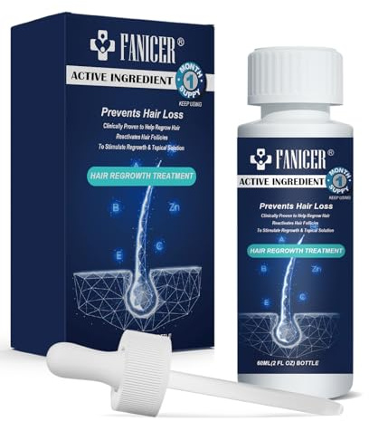 60ML Sérum Croissance des Cheveux, Sérum Anti-Chute Cheveux Clairsemés, Essence de Croissance des pour Hommes et Femmes, Favorise la Pousse et Ralentit la Chute