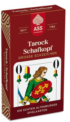Ass Altenburger FSC Tarock Schafkopf große Eckzeichen, Bayerisches Bild, White, 10.7 cm x 6.3 cm x 2.3 cm