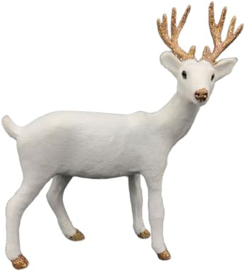 yanwuwa Figure realistiche di renna decorazioni natalizie cervo modello animale da collezione tavolo scrivania ornamento decorazioni per la casa