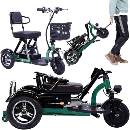 Elektro Dreirad für Senioren Mobilitätsroller mit 3 Rädern Elektromobil Klappbar Sreirad Seniorenmobil Rollatoren Seniorenmobil Dreirad Dreirad