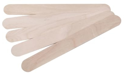 Spatole per Ceretta in Legno Monouso 100 Pezzi Estremità Arrotondate | Beige, senza Odore, per Cere Depilatorie e Corpo, Uso Casa o Salone, Confezione da 100