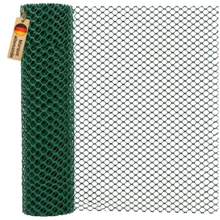 NOOR Clôture en Rouleau - Plastique HDPE 290 g/m² - 1 x 10 m Vert