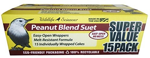 Wildlife Sciences Peanut Suet Cakes for Wild Birds 15 Pack