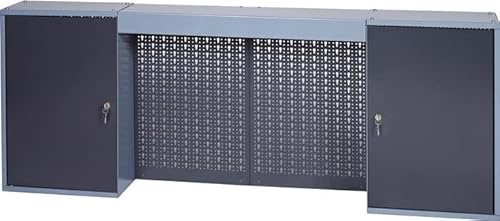 Küpper Armoire à outils (l x p x h) : 1600 x 190 x 600 mm avec 2 portes, 4 trous arrière, 4 étagères
