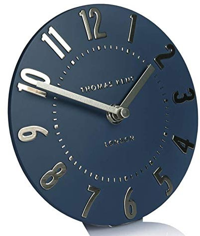 Thomas Kent Mulberry Design Mantle Clock in Midnight Blue - 6 London