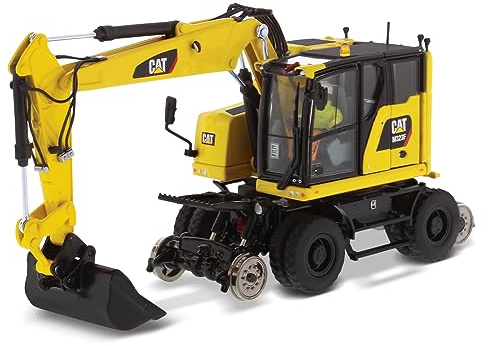 Diecast Masters Caterpillar Zweiwegebagger M323F Rail 1:50 | Detailgetreues CAT Schienenfahrzeug, ca. 16 x 8,3 x 6 cm, ab 14 Jahren, für Sammler, 85661