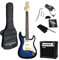 Acustika - chitarra elettrica 39’ - incluso amplificatore per chitarra da 10 watt, corde di sostituzione, Custodia, tracolla, plettri e chiavini.