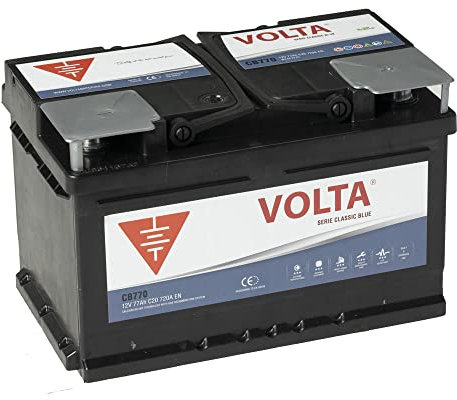 Bateria de Coche Classic Blue 77Ah 720A - Borne +Dcha - Medidas Largo 278 x Ancho 175 x Alto 175 mm con 2 años de Garantía - Fabricación Europea.