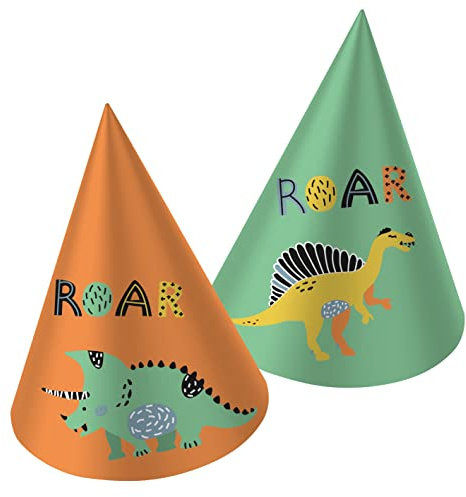 Folat 68328 Chapeaux de fête Papier Dino Roars - 6 pièces