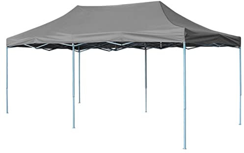 Pop-Up-Partyzelt Faltbar, MOONAIRY Party Deko, Festzelt, Pavillon, Garden Decoration, Canopy Tent, Lagerzelt, Gartenpavillon, 3 x 6 m Anthrazit