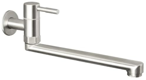 Wand Bad Wasserhahn, Langer Kaltwasser Garten Schlauch Wasserhahn | Badezimmer Mopp Pool Waschmaschine Garten Dekoration für Küche Balkon