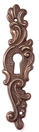 cyclingcolors 1x Bocchetta rosette chiave per mobili in zama finitura bronzo antichizzata mobili 22 x 85 mm