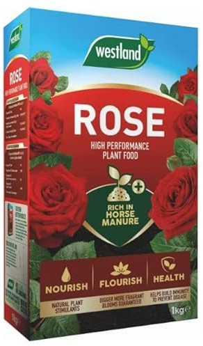 Westland Horse Manure and Plant Stimulant Enriched Rose Food, 1kg with a Thank You Sticker