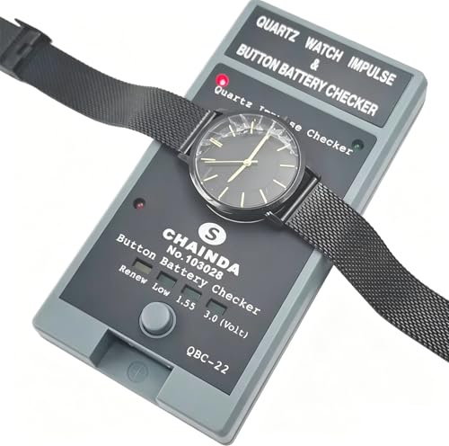 Uadme Uhrenbatterien Tester, Quarzuhren Tester, Quarz Impulsknopf Batterieprüfer, Tragbares Uhrenerkennungstool, Pulserkennung Und Batterieerkennung