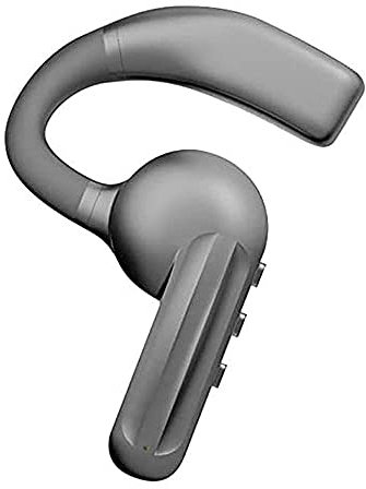 QESTO ACT Casque Bluetooth 5.0 avec micro suppression du bruit, conduction osseuse Bluetooth 5.0 oreillette oreillette longue veille sport sans fil IPX4 (noir) (gris)