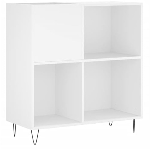 vidaXL Mueble para Discos Madera contrachapada Blanco 84,5x38x89 cm