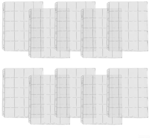 Zoegneer Münzhalter Seitenalbum, 110 Blatt, 20 Taschen, transparentes PVC-Material, leicht zu reinigen und zu installieren, für Münzaufbewahrung und Schutz (1 Stück)