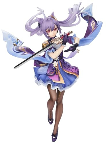 Zhongkaihua Anime Figure Keqing Action Figure Statue Desktop Ornament Anime Keqing 24cm PVC Model Collection Gifts for Anime Fans