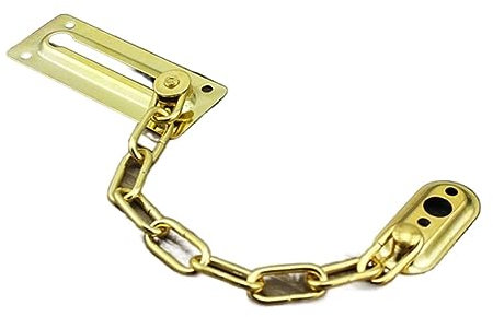 ETomey TüRkette Edelstahl-Tür-Kettenschutz-Schloss-Schieberiegel for Zuhause, Hotel, Wohnheim, Eingangssicherheit ohne Bohren (Color : Golden)