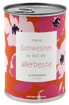 Geschenk-Anzuchtset mit personalisierter Nachricht - Geburtstagsgeschenk für Damen Herren, originelles Geschenk für Freunde Familie, für Feiern - Einfach zu verwenden - Blumen (Schwester)