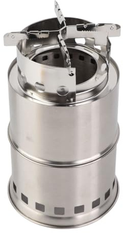 Wood Burning Stove, Stainless Steel Portable Bbq Outdoor Folding Backpacking Stove for Picnic Camping Gasifier