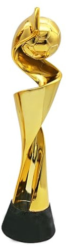 SWAYVES Trofeia Coppa Del Mondo Di Calcio Femminile Trofeo Del Campionato Di Calcio da Collezione Souvenir Tifosi Ufficio Ornamenti da Tavolo Vetrina/38Cm