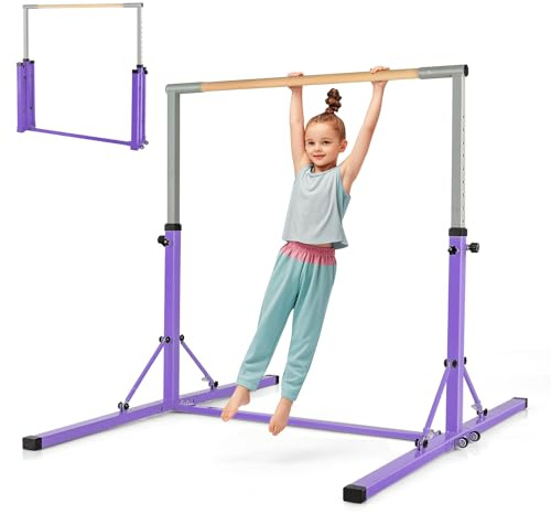 GOPLUS Barra de Gimnasia de Acero Ajustable