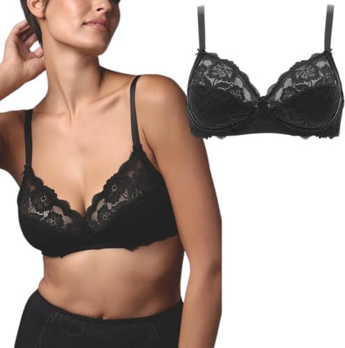 Reggiseno Senza Ferretto Leggero in Coppa C Belseno Lepel (IT, Taglia della Coppa & Taglia della Fascia, C, 7, Nero)