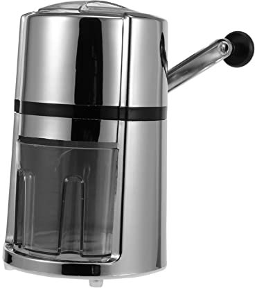 BUGUUYO Home Ice Maker Machine Hand Crank Ice Crusher Abs Stainless Steel Easy DIY Slushies