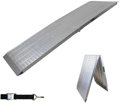 TRUTZHOLM 1 x Auffahrrampe Alu klappbar 300 x 70 cm extrabreit 400 kg Tragkraft Rampe Verladerampe Eventrampe
