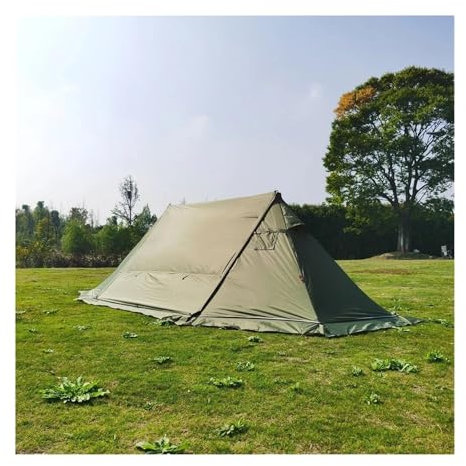 biwakzelt Schutzzelt für 5–8 Personen, großer Platz, Outdoor-Campingzelt mit Schneerock, Winter-Familien-Campingzelt mit Kaminloch Tunnelzelte(Green)