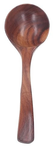 KIMISS Mestolo da Zuppa in Legno di Teak, Cucchiaio con Gancio Curvo, Grande Cucchiaio in Legno, Mestoli per Stufato in Legno Ecologici, Porridge, Giapponese, per Accessori, di