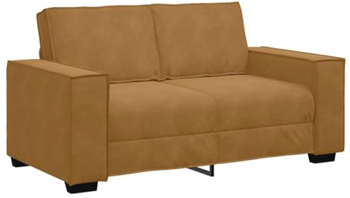 vidaXL 2-Sitzsofa braun 120 cm Samt, Sofa, 2-Sitzer-Sofa, Samt 2-Sitzer-Sofa, Sofa Sitzer, TV Stuhl