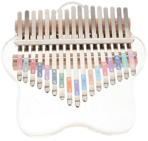 Warmhm Kalimba Daumenklavier aus Acryl mit 17 Tasten Anfängerfreundlich und Tragbar Kristallklares Design für Musikliebhaber und Komfort Beim Spielen