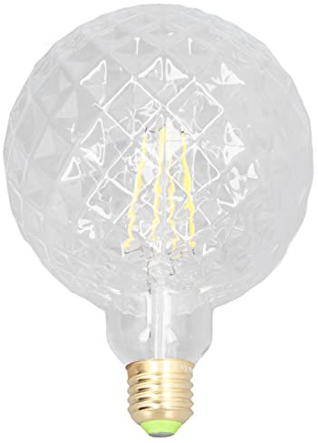 Qcwwy Lam Lampadine Rotonda a LED da 4W, Lampadina Rotonda di Risparmio Energetico con luminosità 360lm da 4000K 4000K Lampada di Design Vintage 25000 Ore di Vita per E27 E26